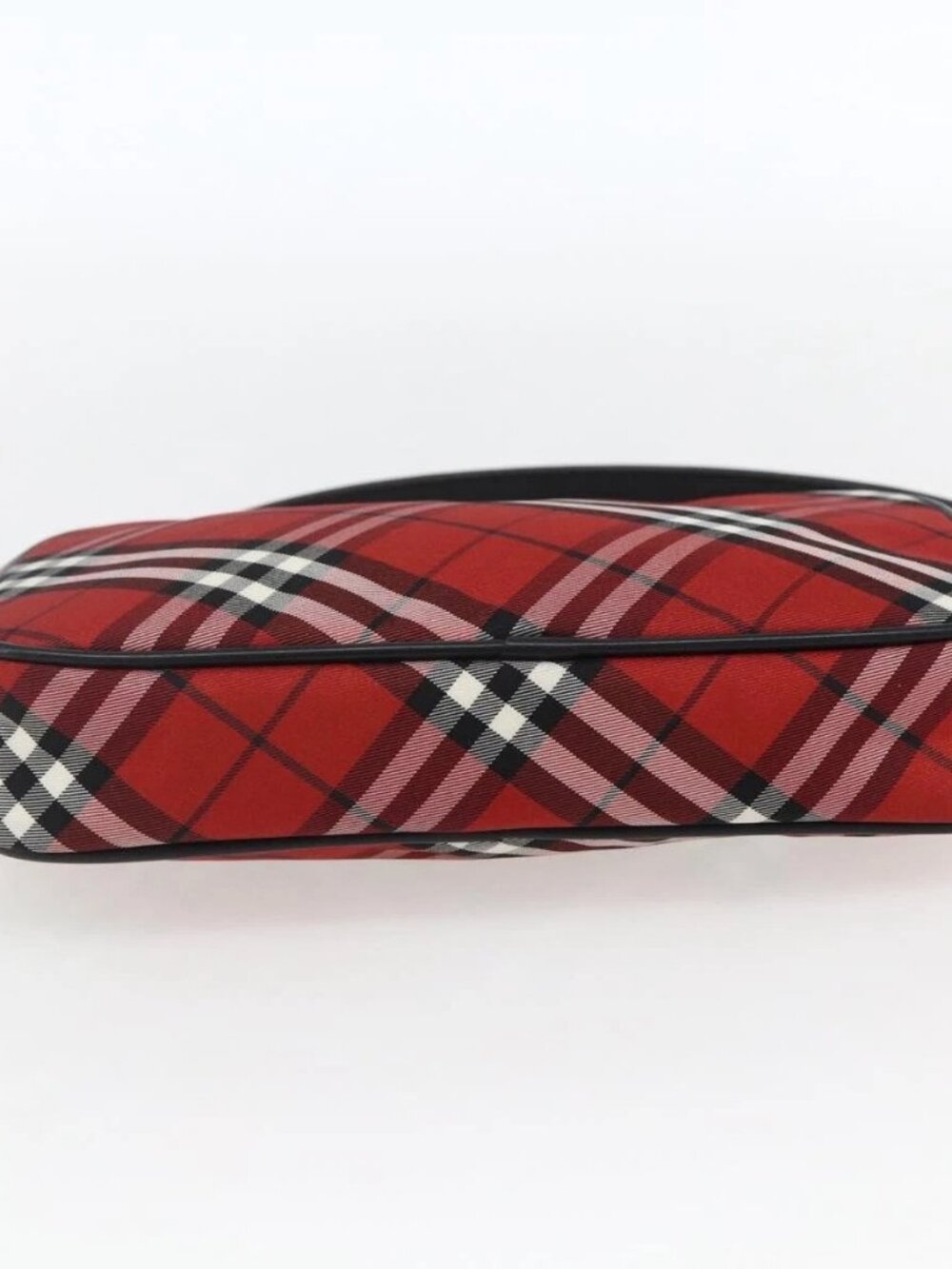 BURBERRY Nova Check Blue Label Accessory Pouch Nylon Red Black Auth am10838V - Picture 7 of 16